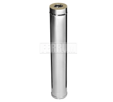 Teava izolata pentru cos de fum FERRUM d.115-200 mm, L-1000 mm (inox 430/0,5 mm)