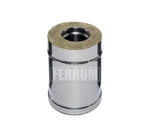 Teava izolata pentru cos de fum FERRUM d.115-200 mm, L-250 mm (inox 430/0,5 mm)