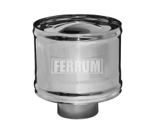 Terminal conic cu palariecu protectie vantului FERRUM d.130 mm (inox 430/0,5 mm)