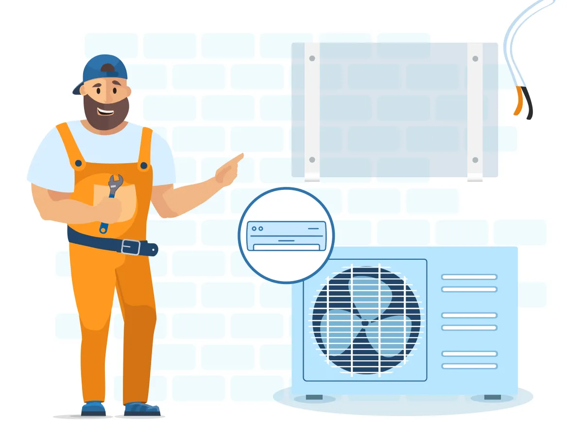 Demontarea unitatii exterioare 18000 BTU