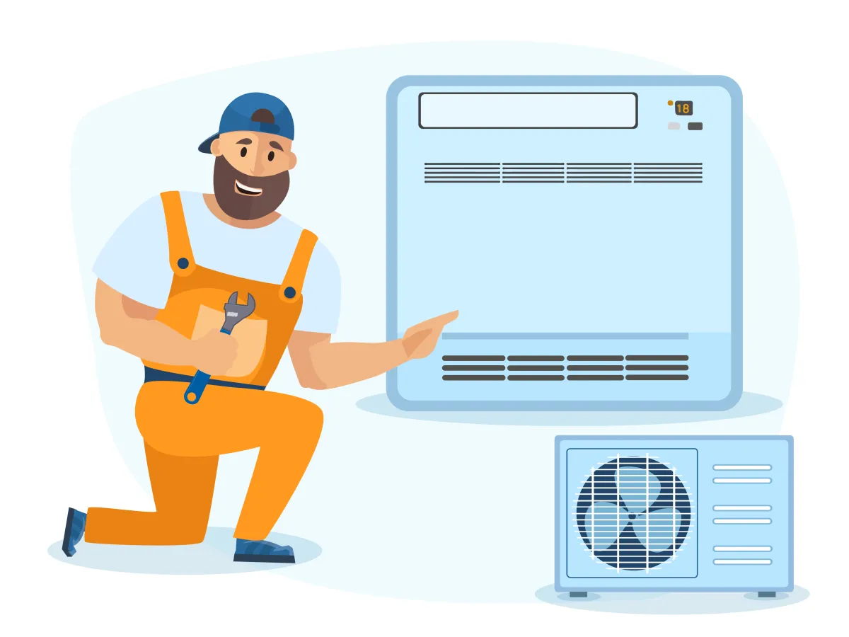 Стандартная установка консольных кондиционеров мощностью 9000 BTU (2,3 - 3,0 кВт)