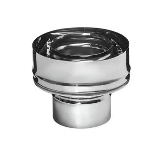 Переход с одностенного дымохода на сэндвич FERRUM d.150-210 мм (inox 430/0,5 мм)