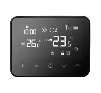 Termostat E-top WT-20&R06 wireless, cu Wi-Fi, negru