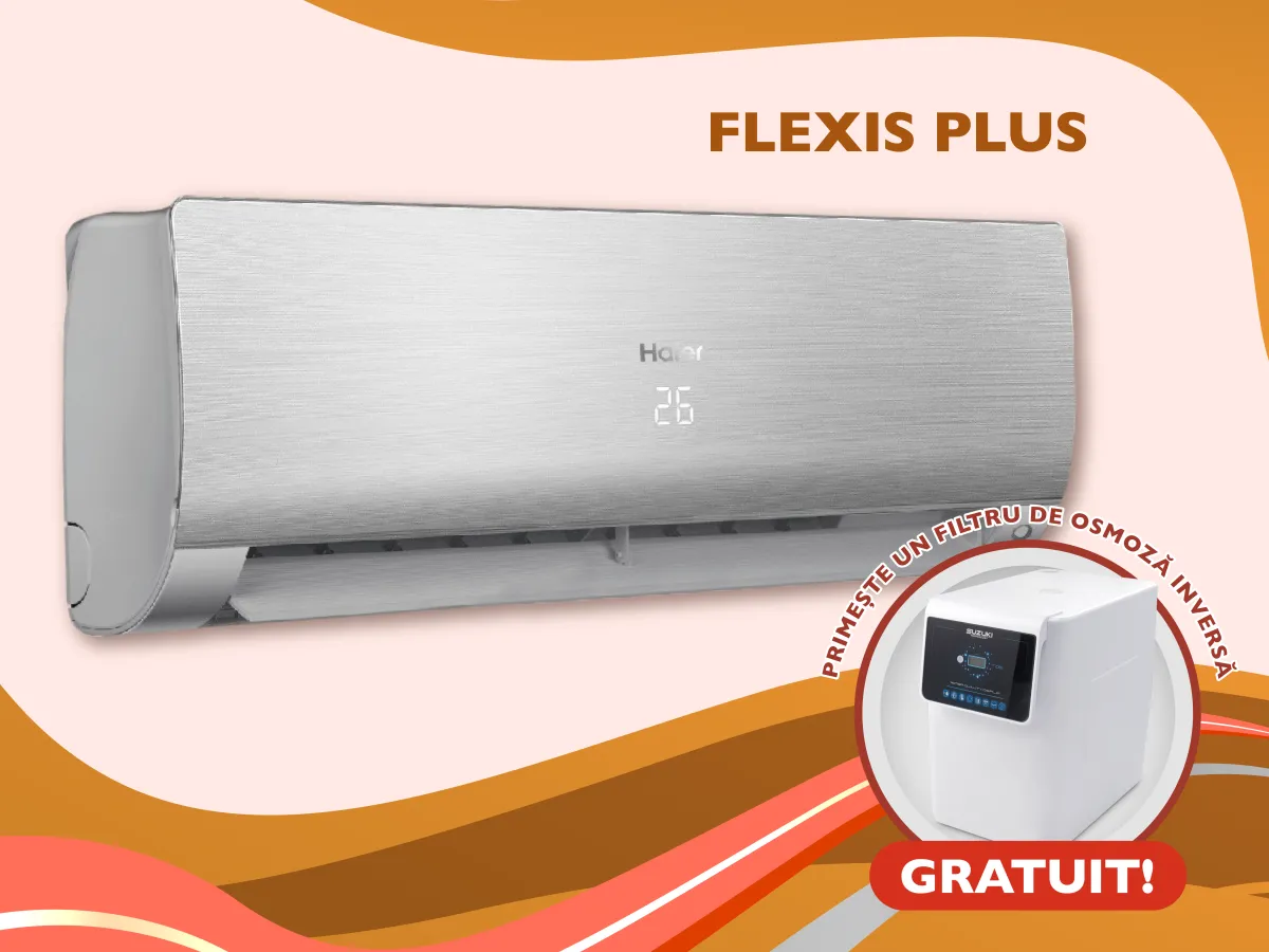 Conditioner HAIER FLEXIS Plus DC Inverter Super Match AS35S2SF1FA-S-1U35S2SM1FA (silver shine)