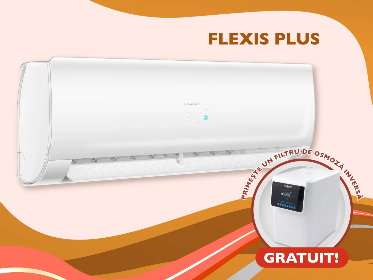Conditioner HAIER FLEXIS Plus DC Inverter R32 Super Match AS35S2SF1FA-LW-1U35S2SM1FA (alb strălucire) (Încălzire la - 20°C)