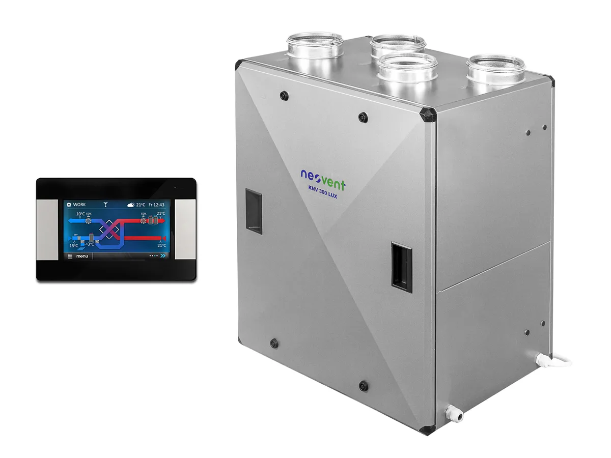 Recuperator de aer cu sistem de ventilație de perete NEOVENT KNV LUX (debit de aer 520 m³/h)
