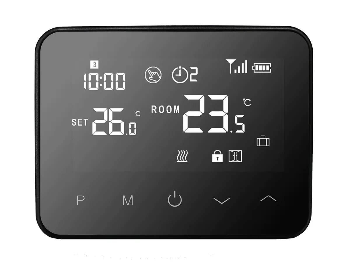 Termostat E-top WT-20&R06 wireless, cu Wi-Fi, negru