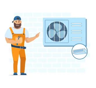 Instalarea unitatii exterioare de tip canal 28000 BTU