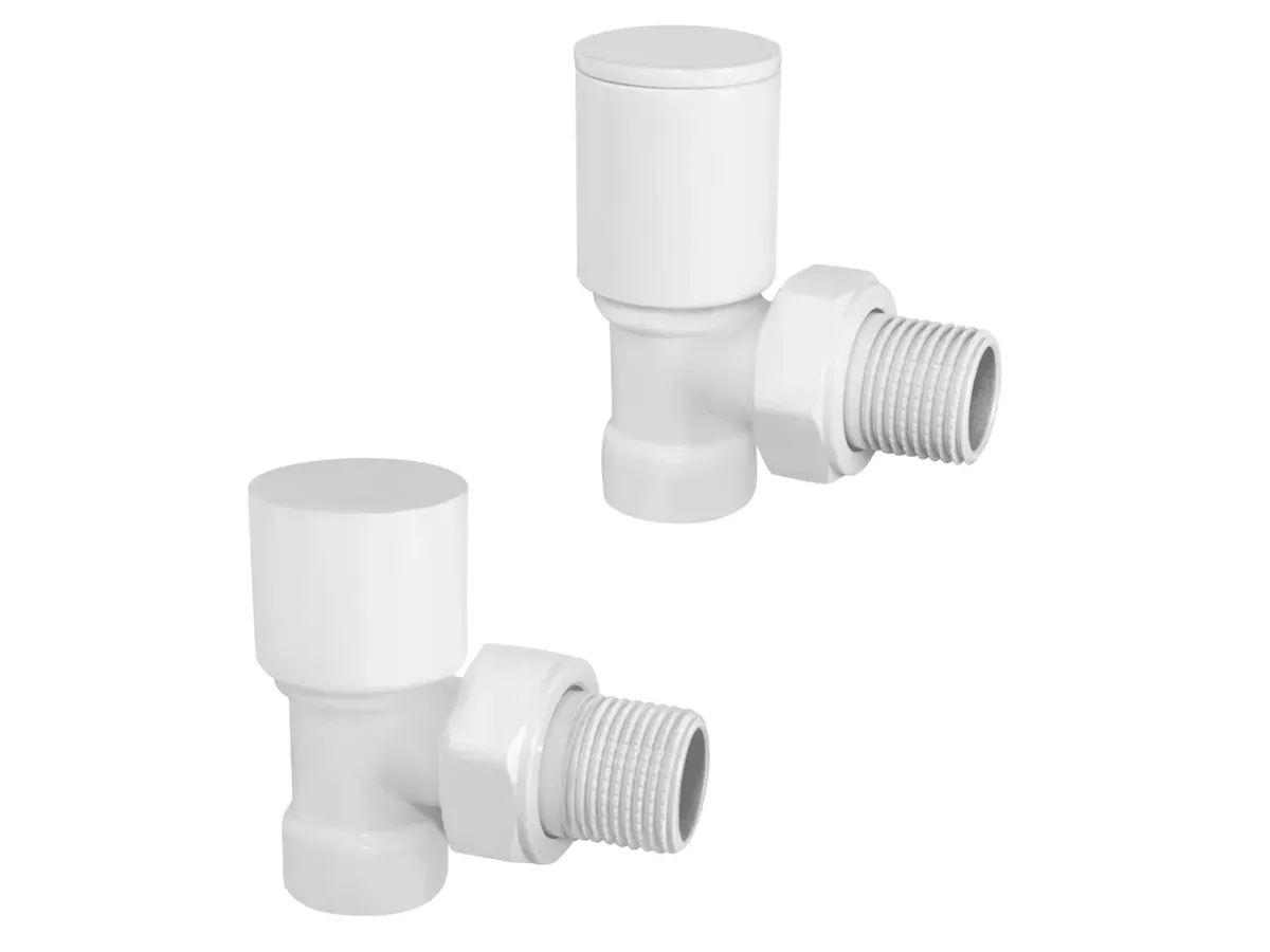 Кран радиаторный угловой Lojimax набор 1/2' подача+обратка белый