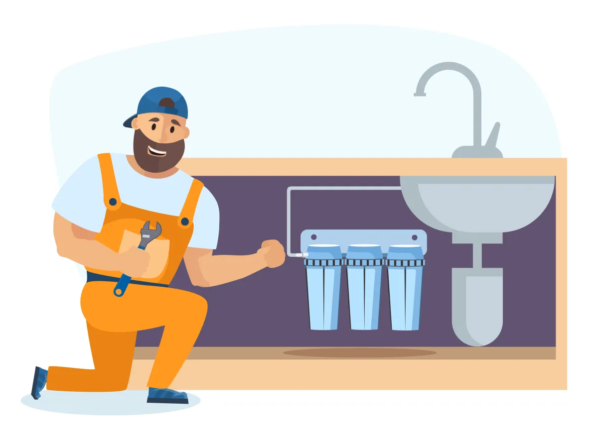 Установка тройного фильтра для фильтрации воды 2,5 дюйма