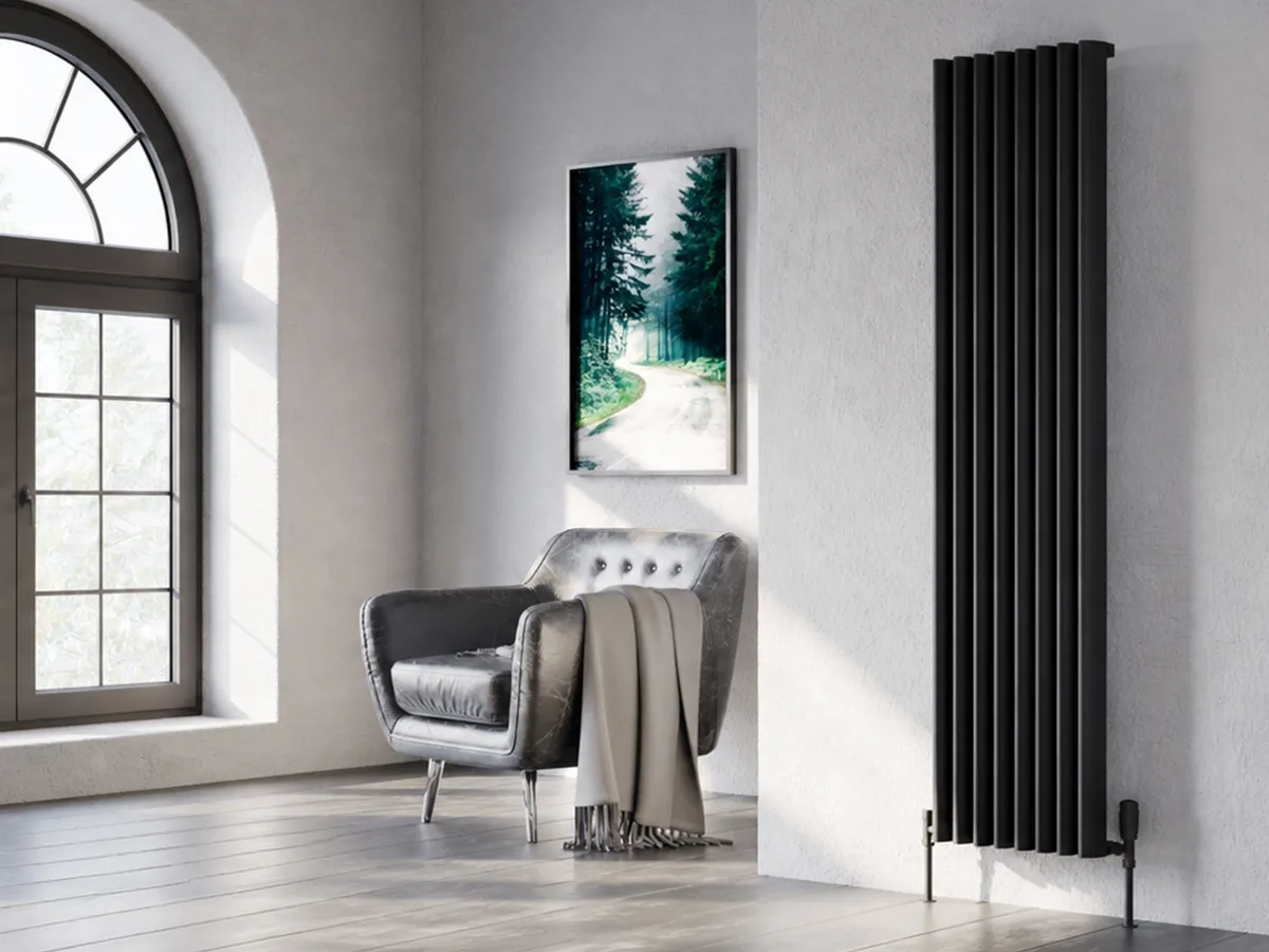 Calorifer decorativ LOJIMAX colecția ALBITE 1800x380 mm, Negru