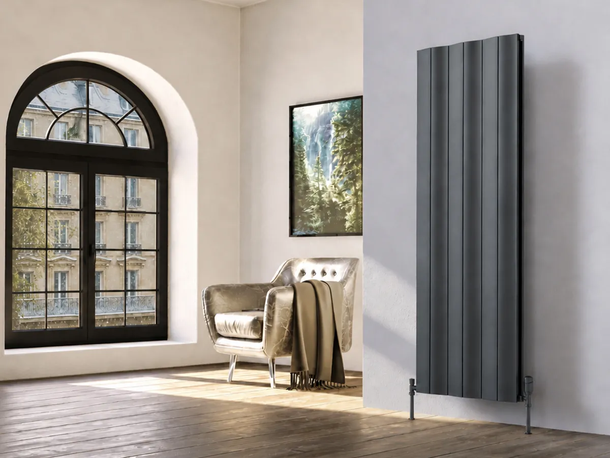 Calorifer decorativ LOJIMAX colecția AMAZONITE DOUBLE 1600x620 mm, Antracit