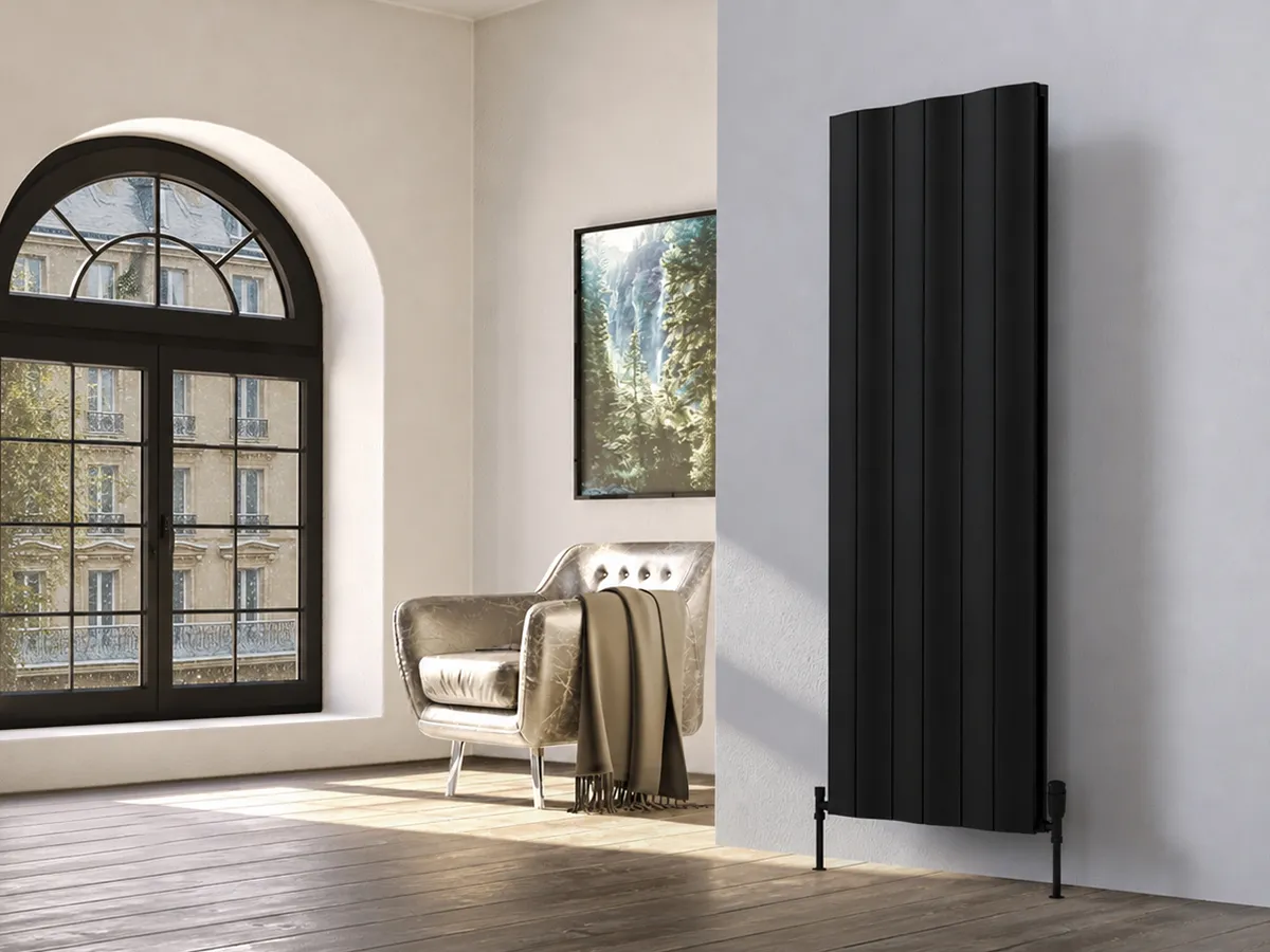 Calorifer decorativ LOJIMAX colecția AMAZONITE DOUBLE 1800x412 mm, Negru