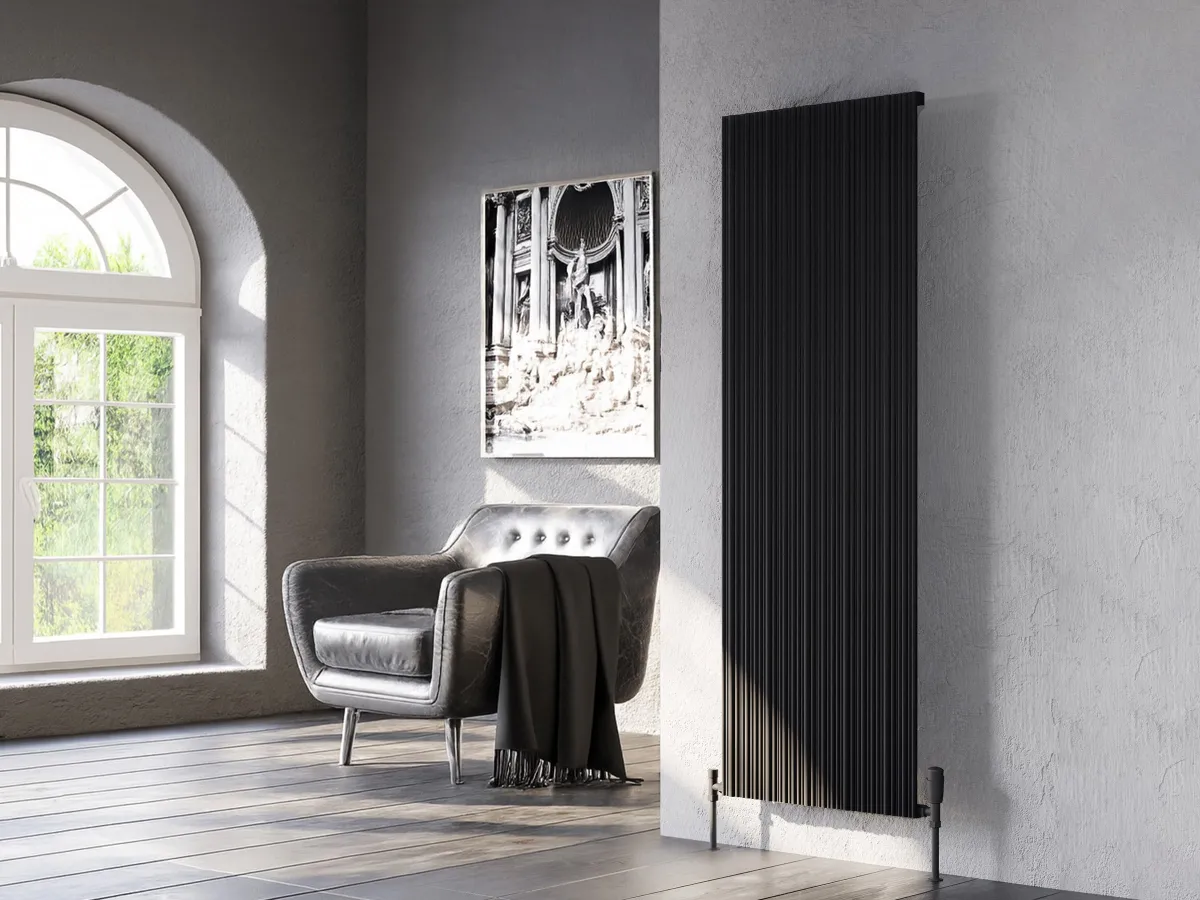 Calorifer decorativ LOJIMAX colecția BAMBOO 1400x479 mm, Negru