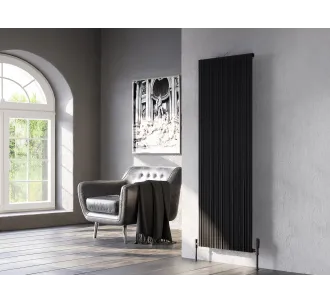 Calorifer decorativ LOJIMAX colecția BAMBOO 1600x359 mm, Black Matt Anodising