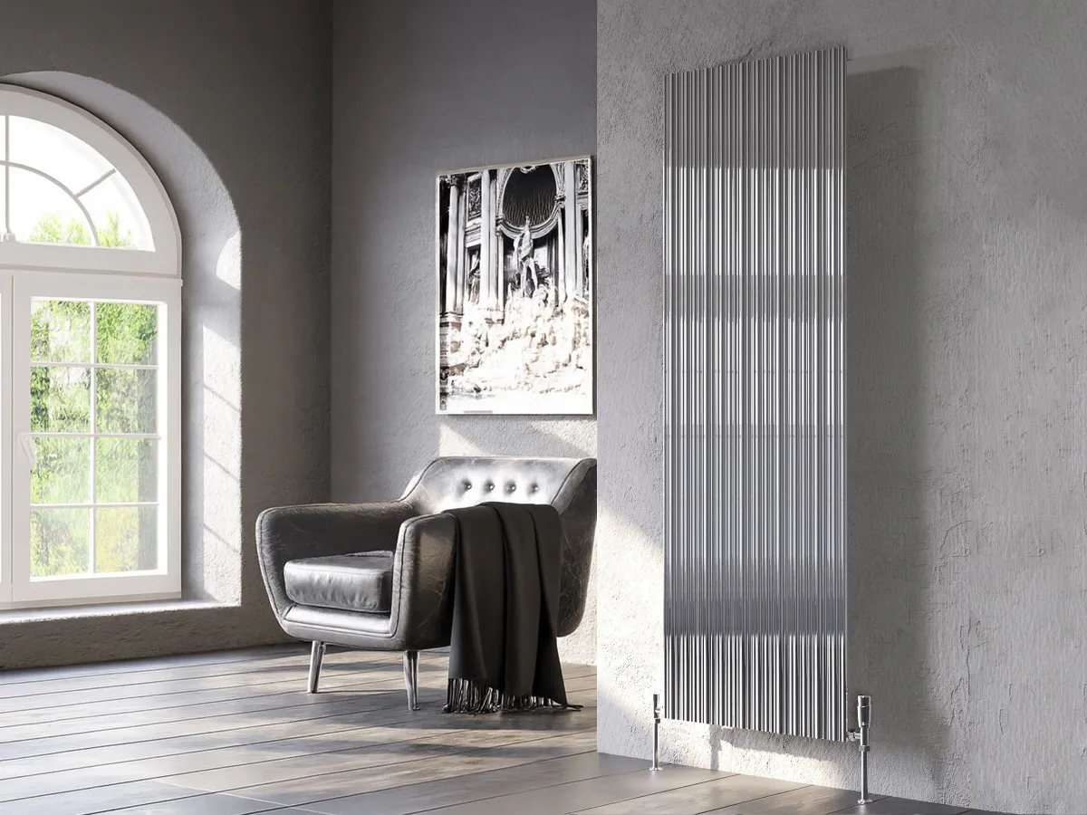 Calorifer decorativ LOJIMAX colecția BAMBOO 1600x359 mm, Light Anodising