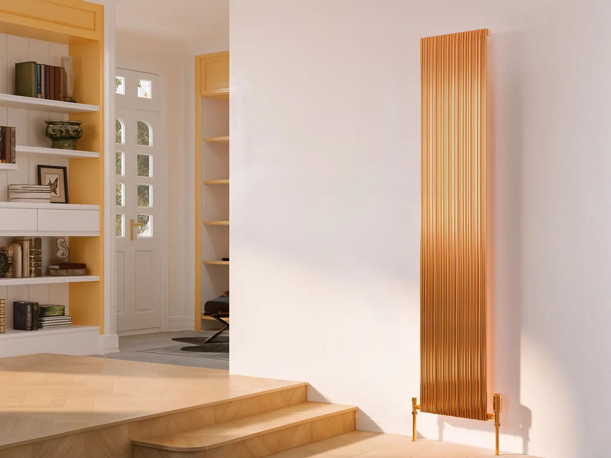 Calorifer decorativ LOJIMAX colecția BAMBOO 1600x479 mm, Copper Matt Anodising