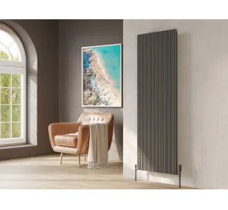 Calorifer decorativ LOJIMAX colecția BAMBOO DOUBLE 1600x359 mm, Antracit