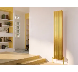Calorifer decorativ LOJIMAX colecția BAMBOO DOUBLE 1800x359 mm, Gold Matt Anodising