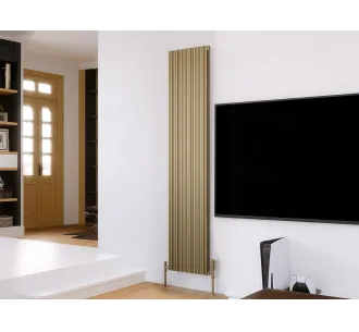 Calorifer decorativ LOJIMAX colecția BAMBOO DOUBLE 600x959 mm, Bronze Matt Anodising