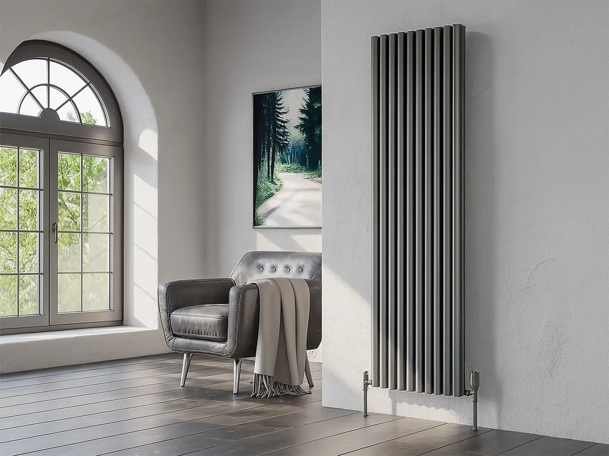 Calorifer decorativ LOJIMAX colecția BELLA DOUBLE 2000x404 mm, Antracit