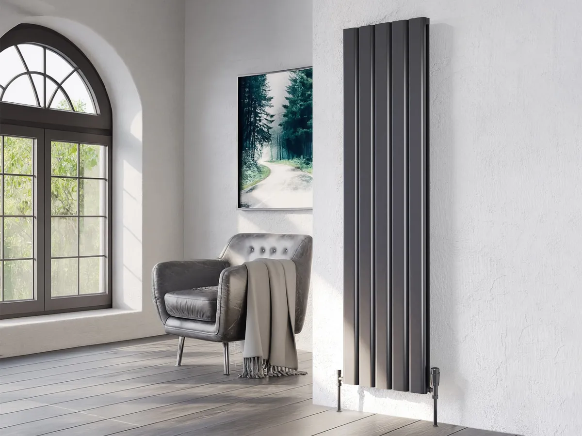 Calorifer decorativ LOJIMAX colecția DIAMOND DOUBLE 1800x496 mm, Antracit