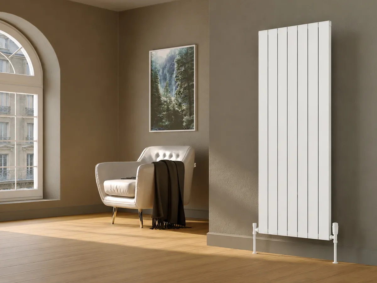 Calorifer decorativ LOJIMAX colecția FLAT 1400x394 mm, Alb