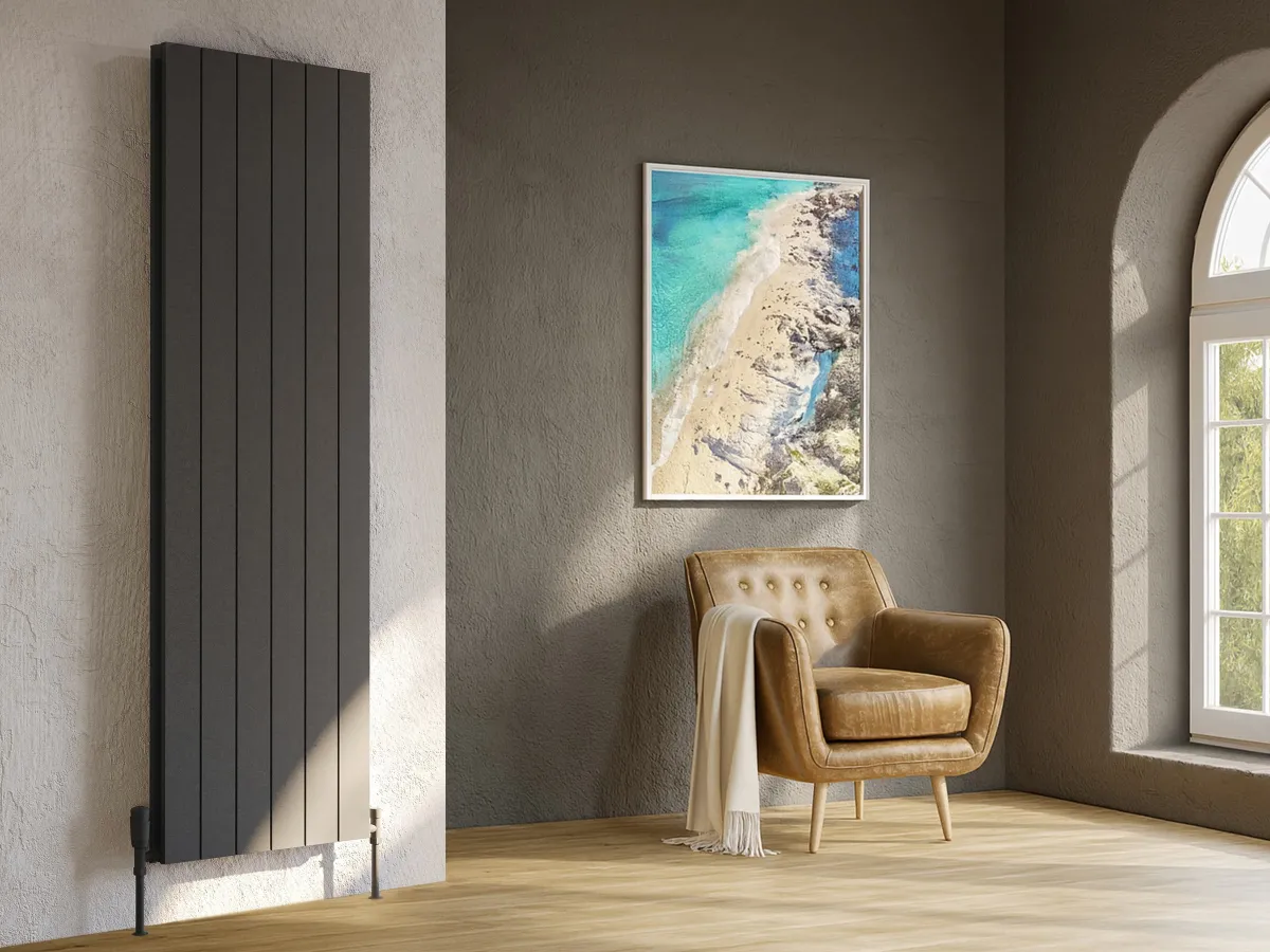 Calorifer decorativ  LOJIMAX colecția KALSEDON DOUBLE 1800x470 mm, Antracit
