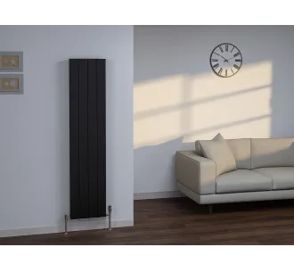 Дизайнерский радиатор LOJIMAX коллекция KALSEDON DOUBLE 1800x470 мм, BLACK SATIN