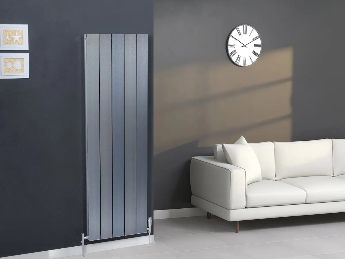 Дизайнерский радиатор LOJIMAX коллекция KALSEDON DOUBLE 1800x470 мм, BLUE SATIN