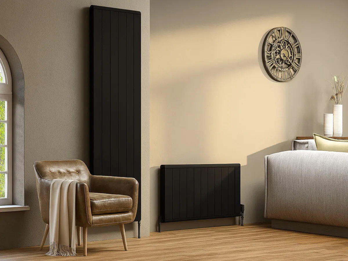 Calorifer decorativ LOJIMAX colecția LOVA LINE 1600x481 mm, Negru