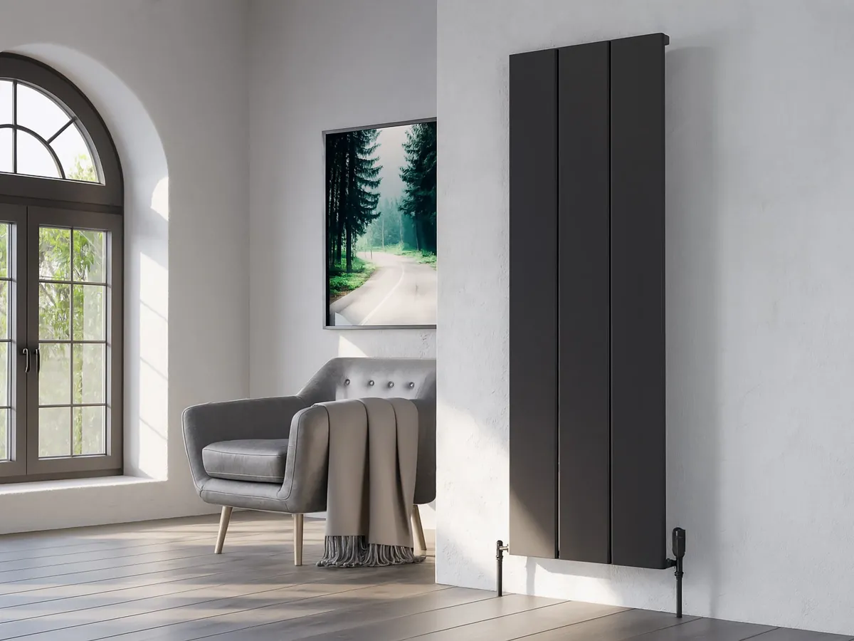 Calorifer decorativ LOJIMAX colecția NISH 2000x404 mm, Negru