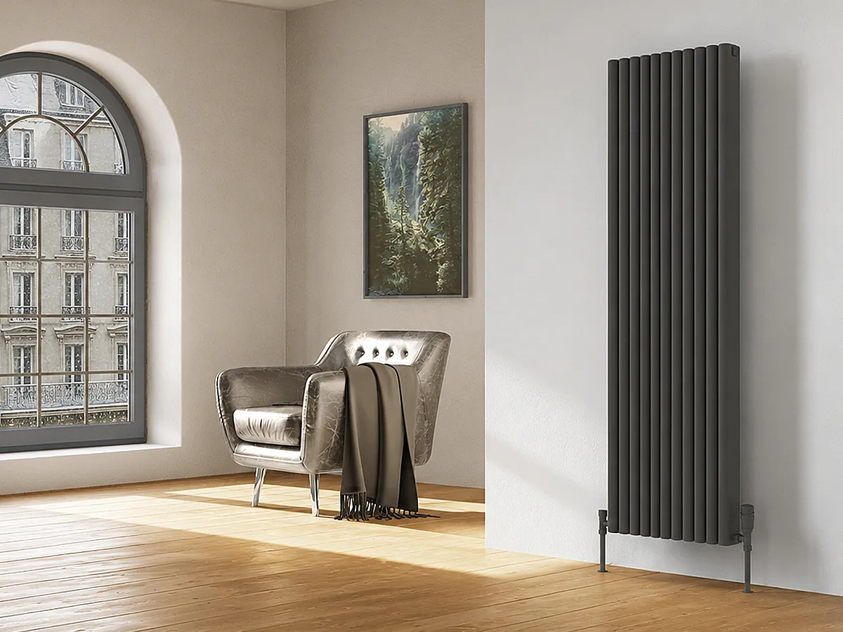 Calorifer decorativ LOJIMAX colecția RETRO PLUS 1600x316 mm, Antracit