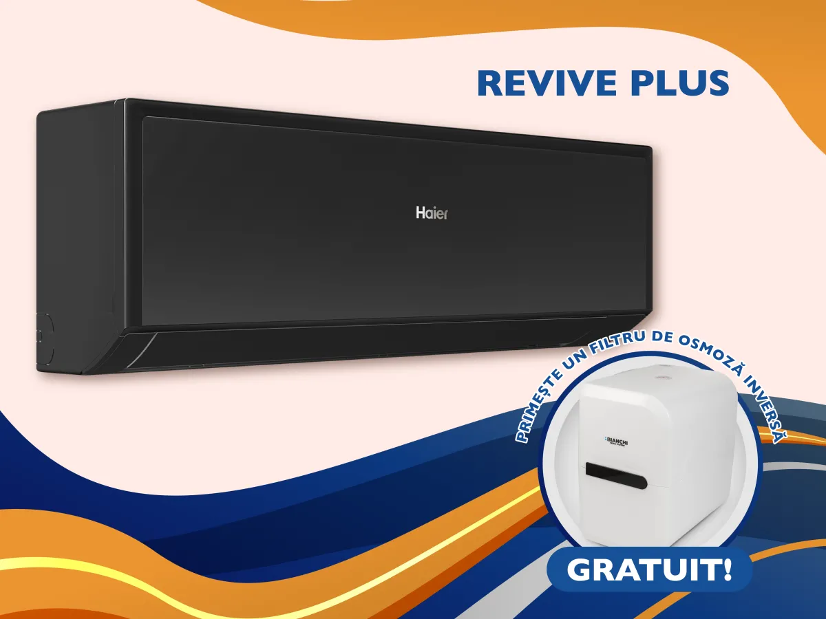 Conditioner HAIER REVIVE Plus DC Inverter R32 AS25RBAHRA-B 1U25YEGFRA-3 Negru (Încălzire pana la - 20°C)