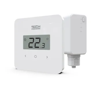 Беспроводной комнатный программируемый термостат с недельным циклом Tech EU T-2.2 (белый)