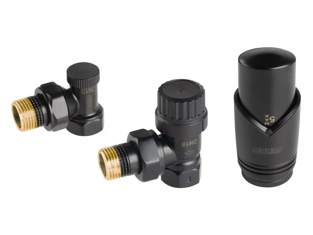 Robinet cal colt Ferro set 1/2 tur+retur Black + cap termo