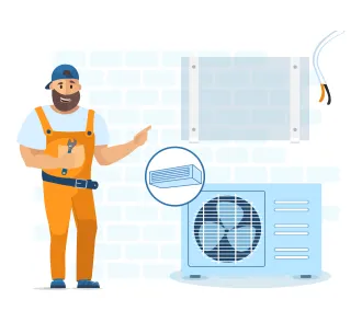 Демонтаж внешнего блока кондиционера канальных типа 18000 BTU