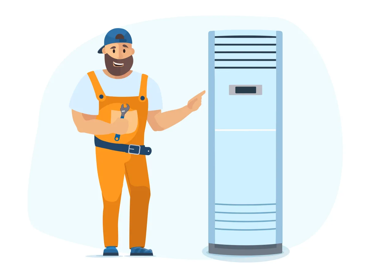 Demontarea sau instalarea unitatii interioare de tip coloana 