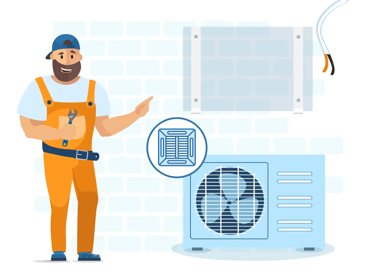 Demontarea unitatii exterioare de tip caseta 9000 BTU
