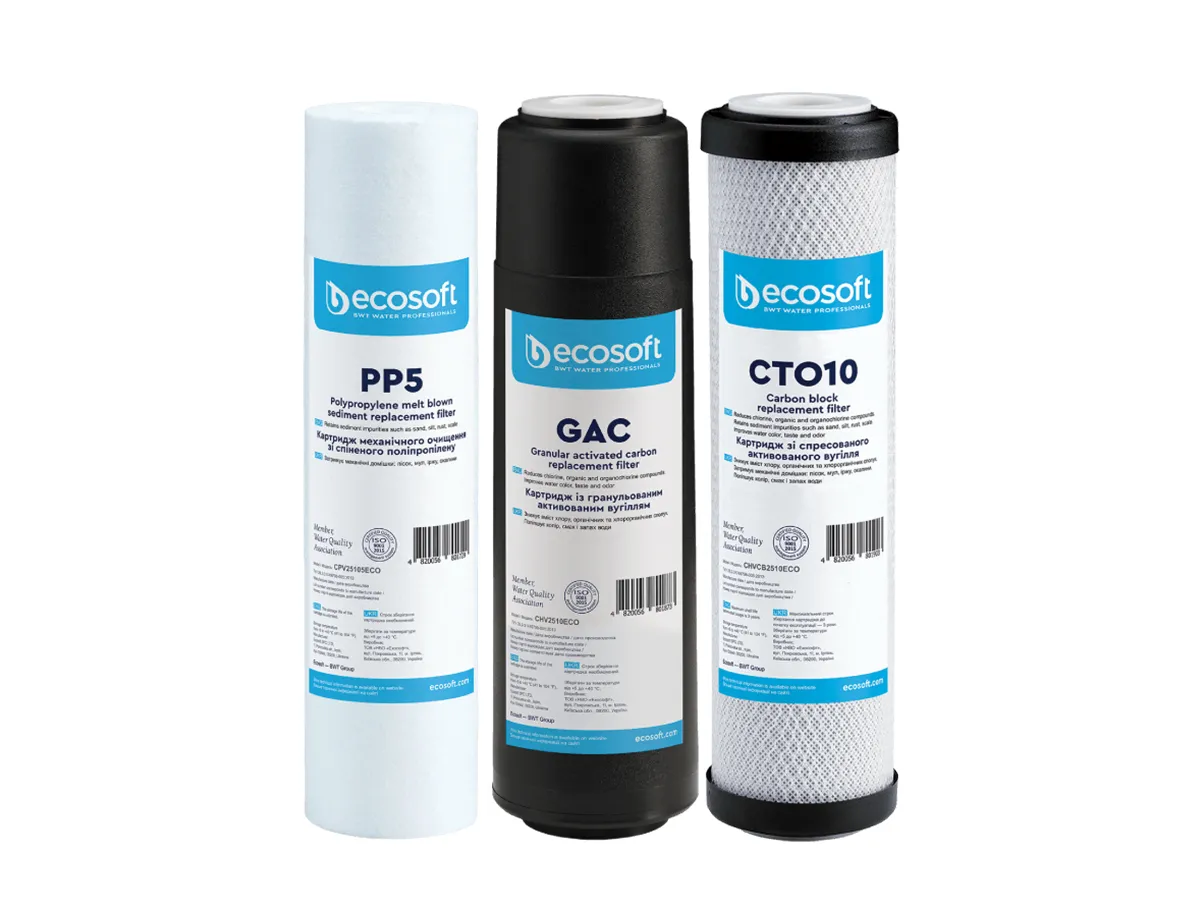 Набор картриджей 1-2-3 ECOSOFT для обратного осмоса