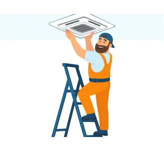 Instalarea unitatii interioare de tip caseta 30000 BTU