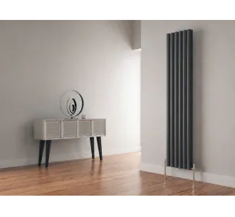 Дизайнерский радиатор CARISA коллекция TALLIS DOUBLE 1800x350 мм, Антрацит