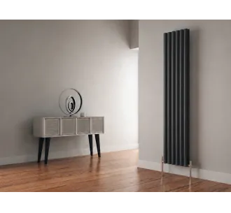 Дизайнерский радиатор CARISA коллекция TALLIS DOUBLE 1800x350 мм, Чёрный