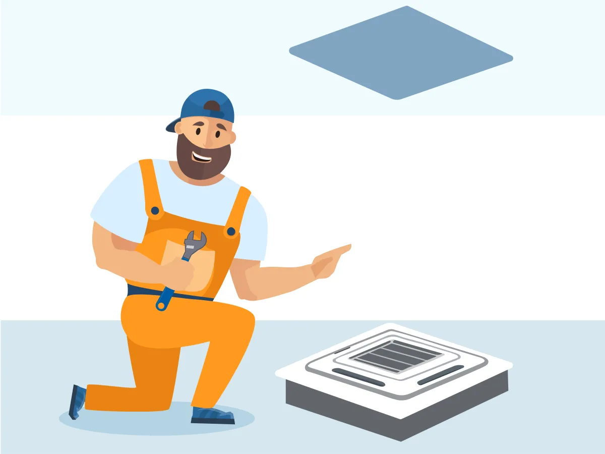 Demontarea unitatii interioare de tip caseta 28000 BTU