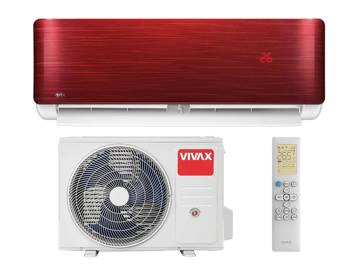 Aer conditionat Vivax Inverter R32 R-Design 12000 BTU Rosu