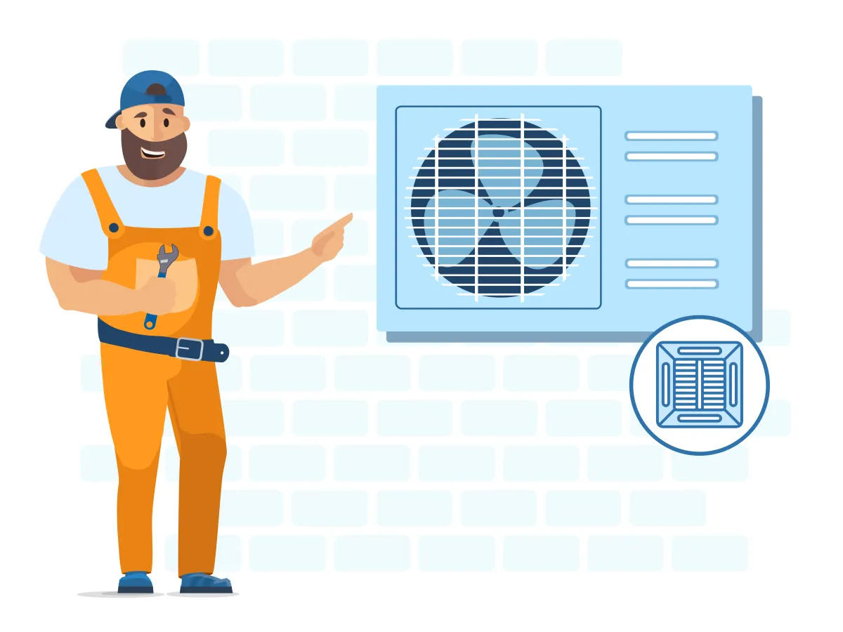 Instalarea unitatii exterioare de tip caseta 24000 BTU