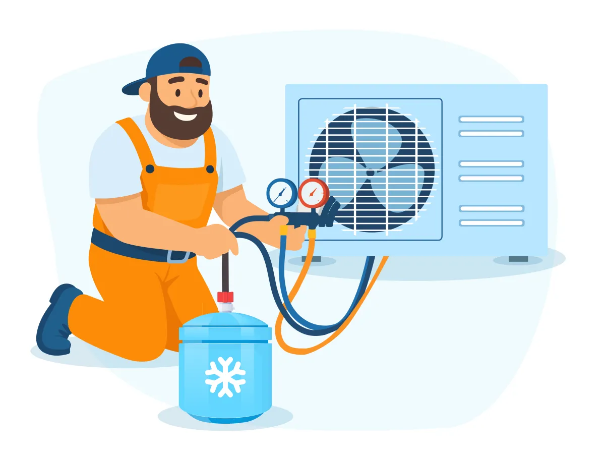 Сервис заправки хладагентом для кондиционеров мощностью 9000 BTU