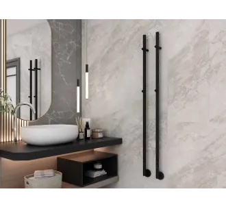 Uscător de prosoape de design CARISA, colecția DANTE, 1500x32 mm, Negru