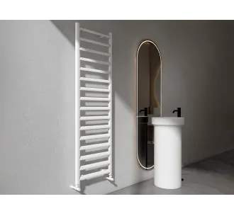 Дизайнерский полотенцесушитель CARISA коллекция LARA L 1200x485 мм, Белый