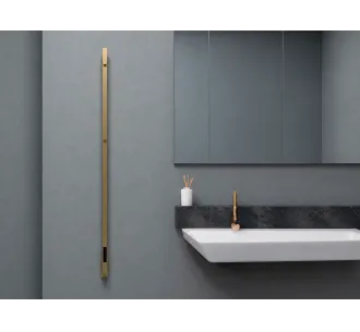 Uscător de prosoape de design CARISA, colecția MAXIM, 1500x30 mm, Brushed brass
